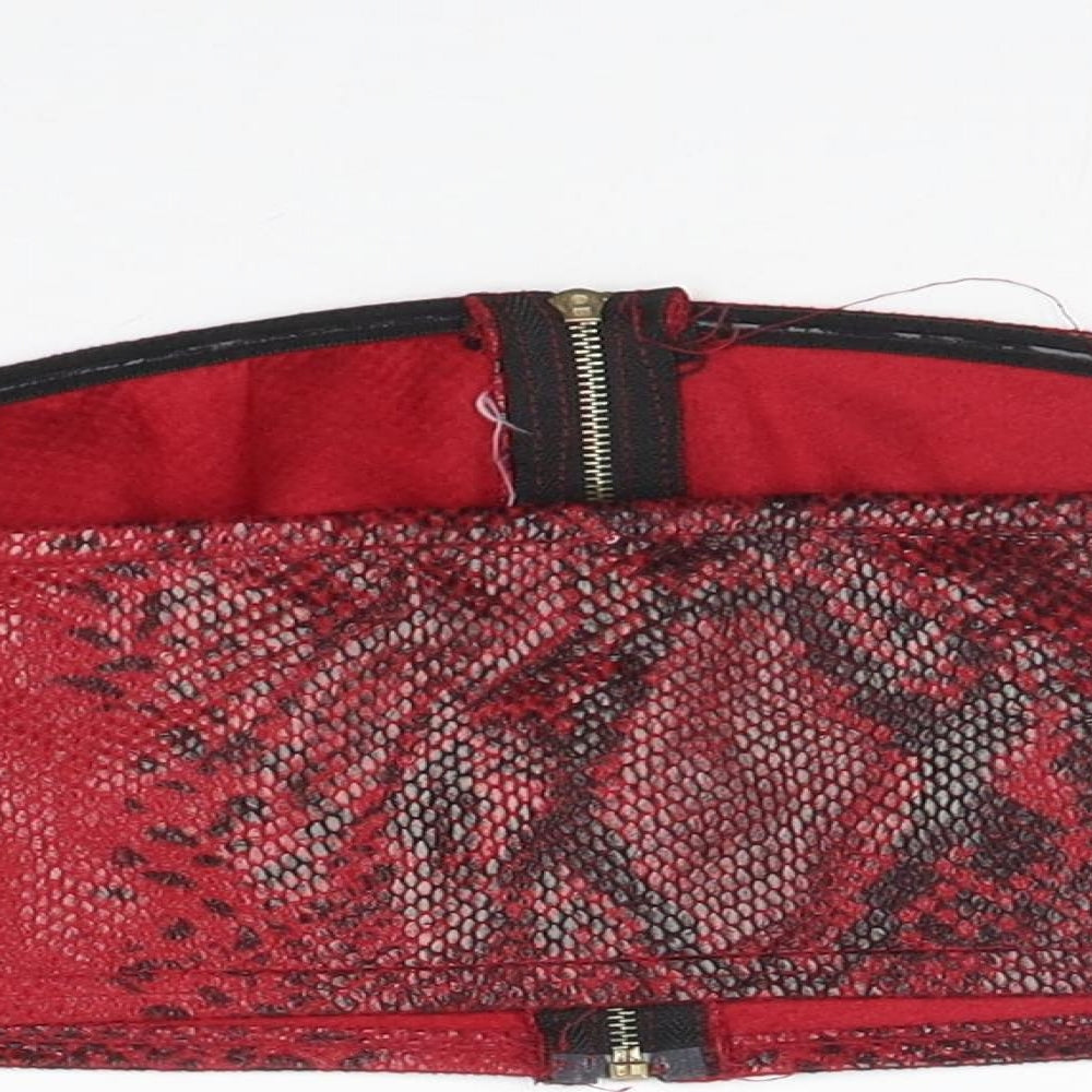 Missy Empire Womens Red Animal Print Basic Tank Size 6