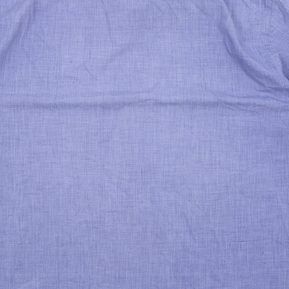 Barney Miller Mens Blue Button-Up Size M