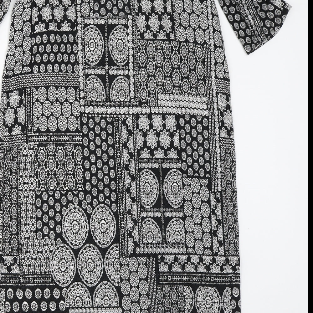 George Womens Black Geometric Bodycon Size 8