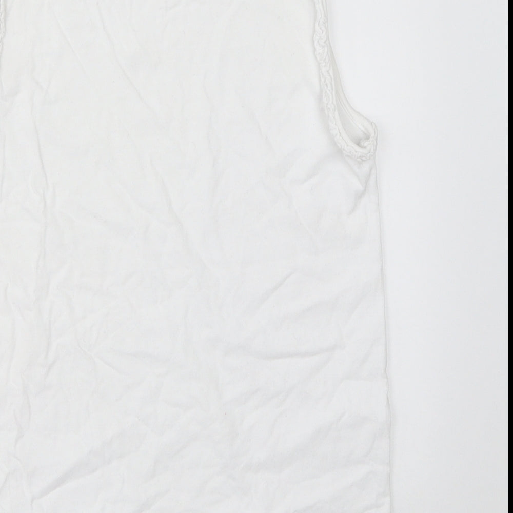 George Girls White Basic Tank Size 11-12 Years