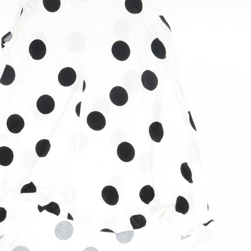 ASOS Womens White Polka Dot Basic Tank Size 8