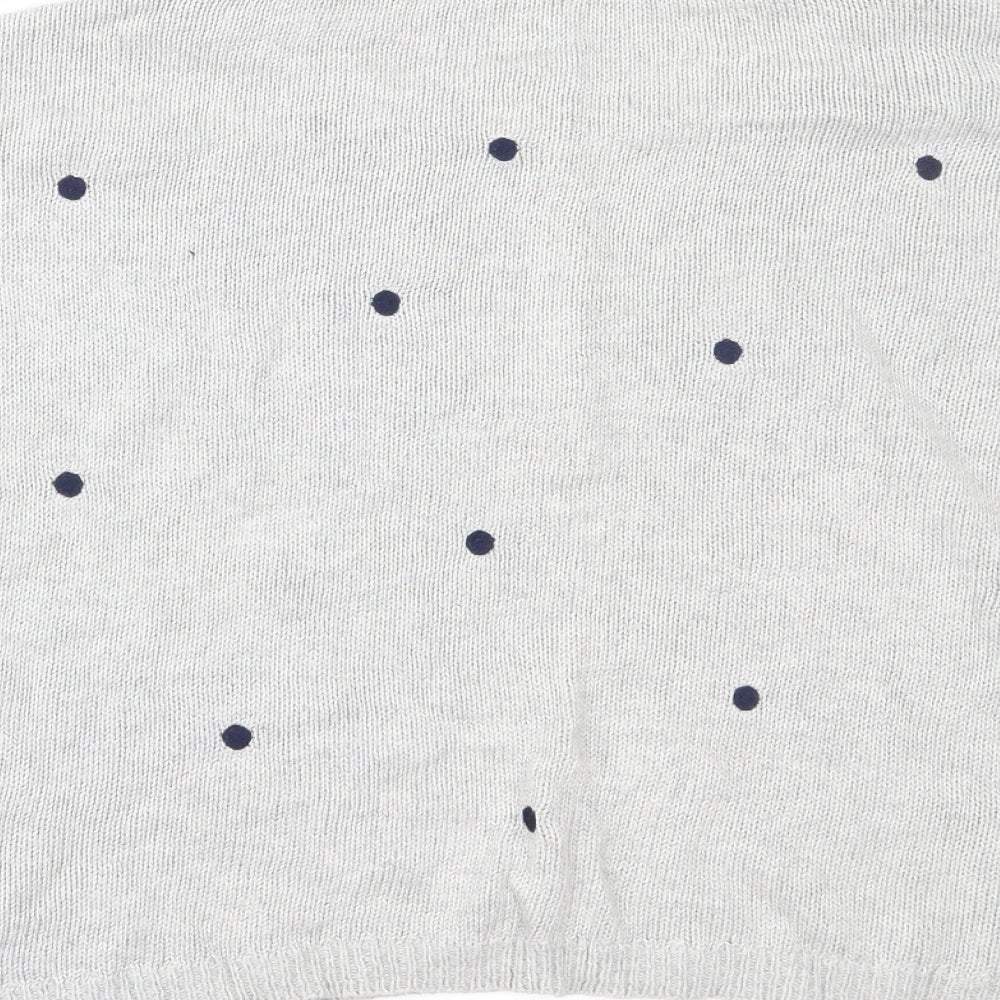 Stradivarius Womens Grey Polka Dot Pullover Jumper Size M