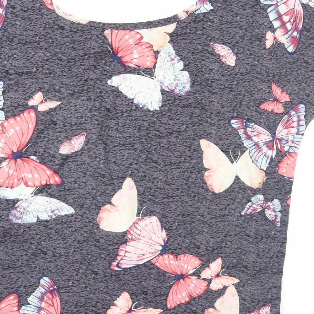 Peacocks Womens Blue Basic T-Shirt Size 12