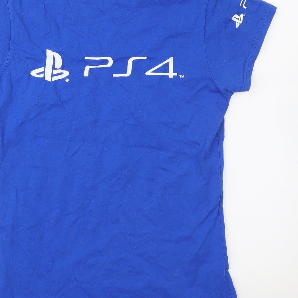 Gildan Womens Blue Basic T-Shirt Size M - ps4