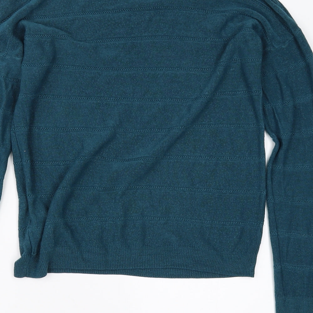 Jaqueline de Yong Womens Blue Pullover Jumper Size S