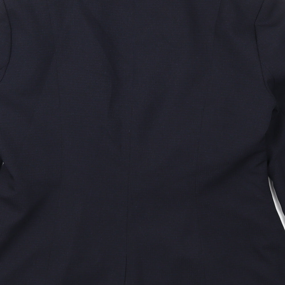 Papaya Womens Blue Jacket Suit Jacket Size 10