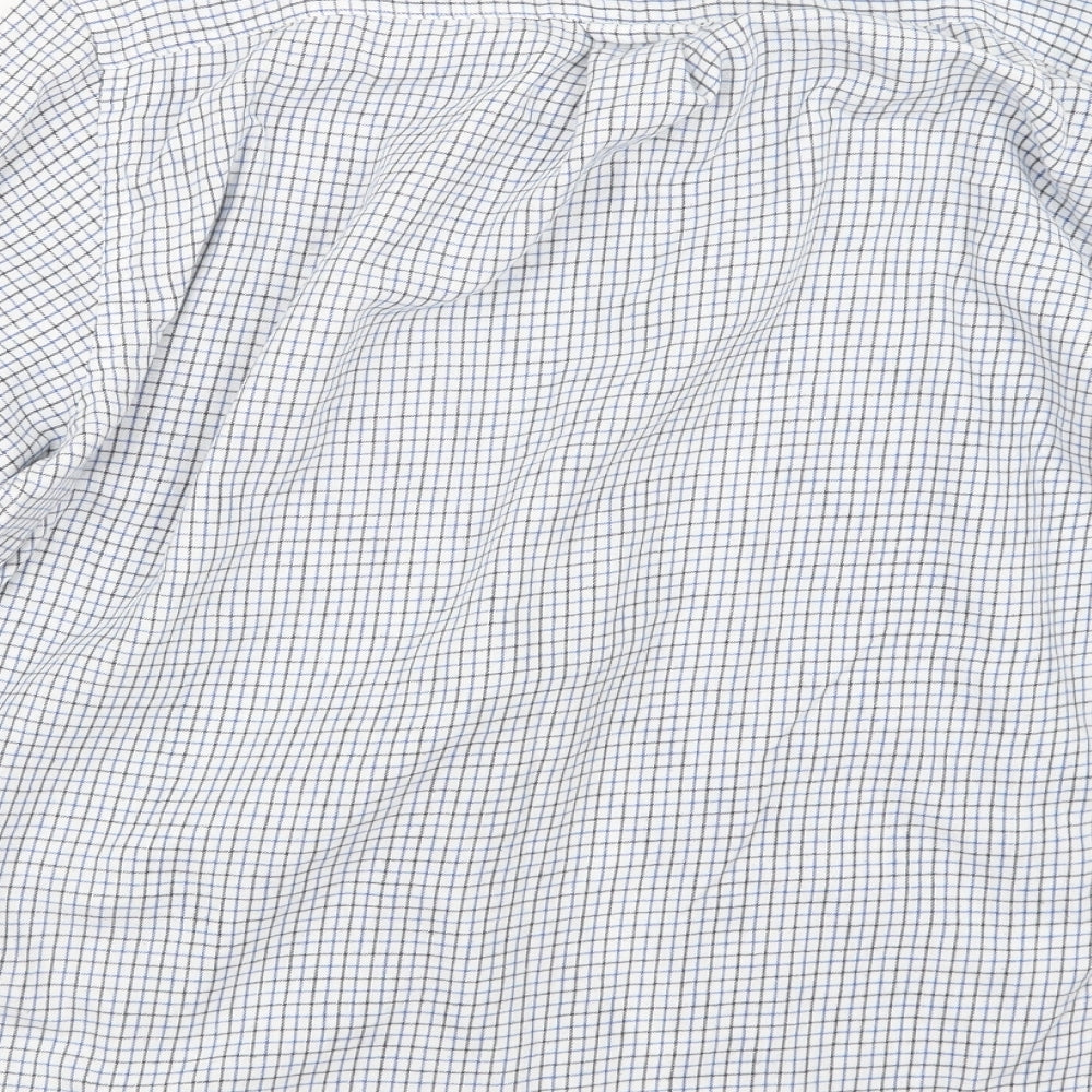 EWM Mens Blue Check Button-Up Size M