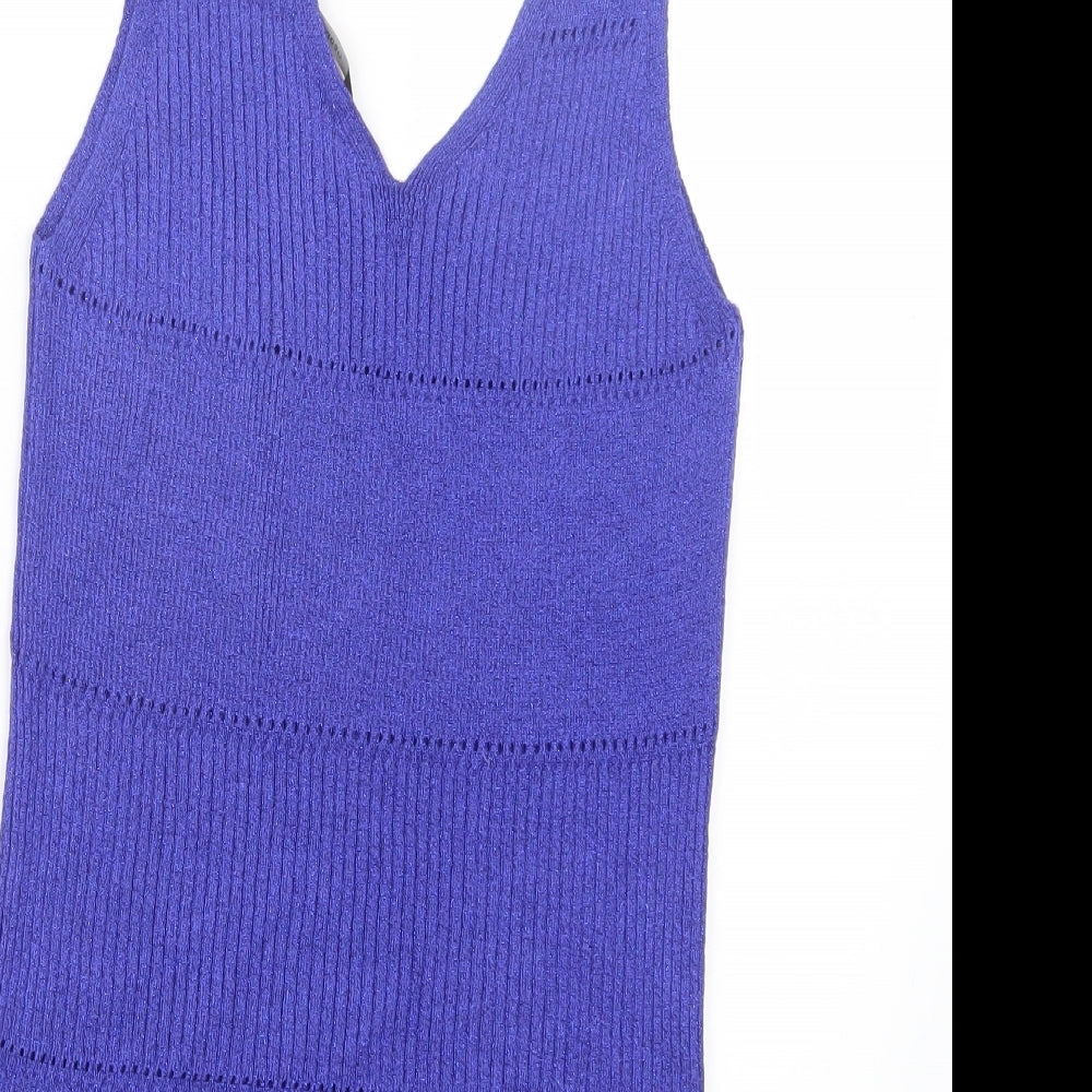 George Womens Blue Knit Pullover Jumper Size 12