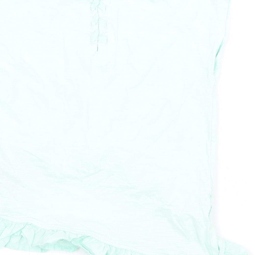 Marks & Spencer Girls Green Jersey Basic T-Shirt Size 7-8 Years