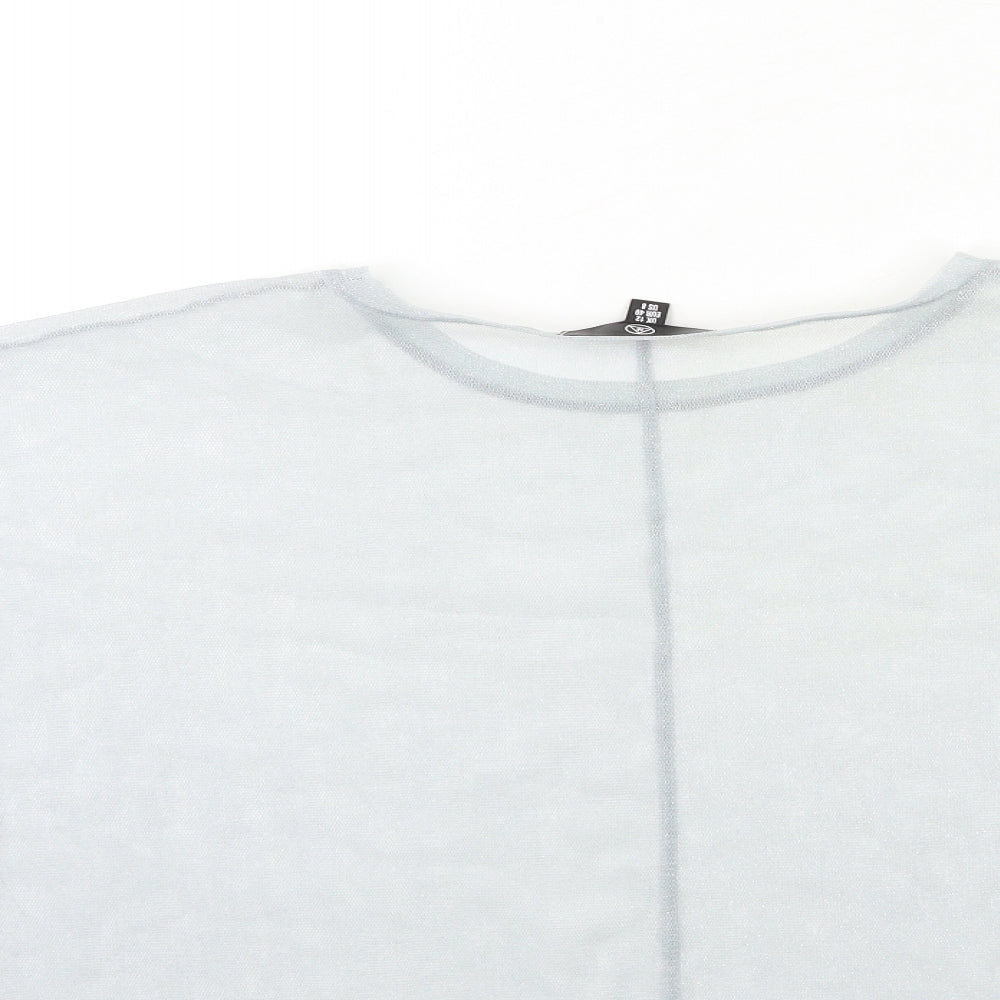Missguided Womens Grey Basic Blouse Size 12