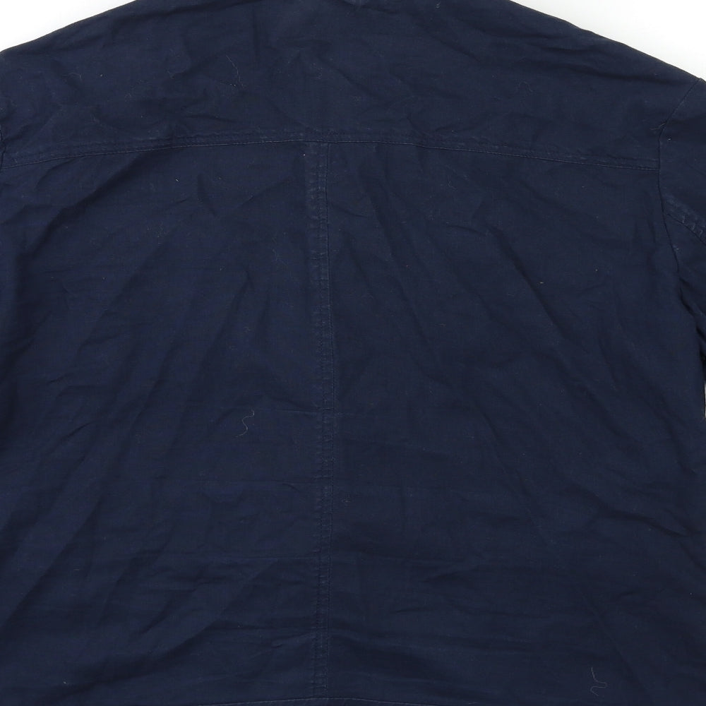 RESERVED & CO Womens Blue Overcoat Coat Size L