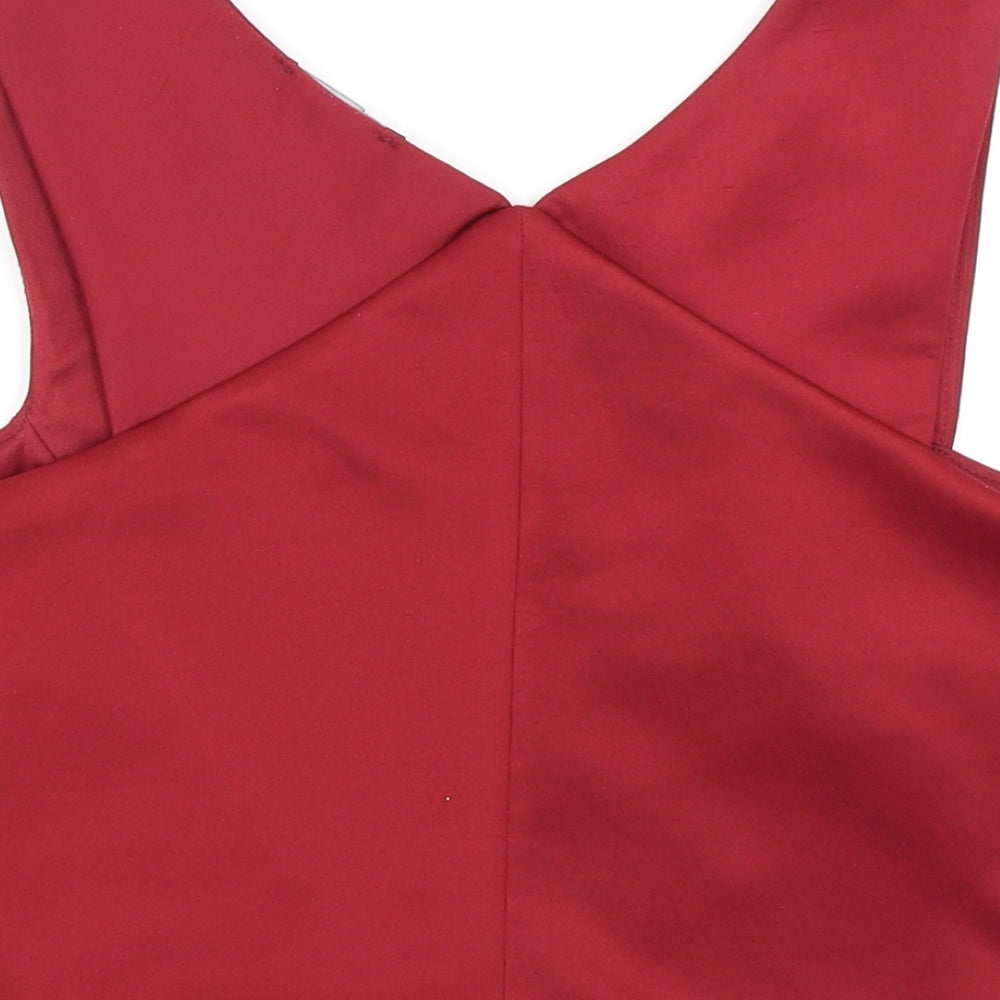 New Look Womens Red Cropped Tank Size 12