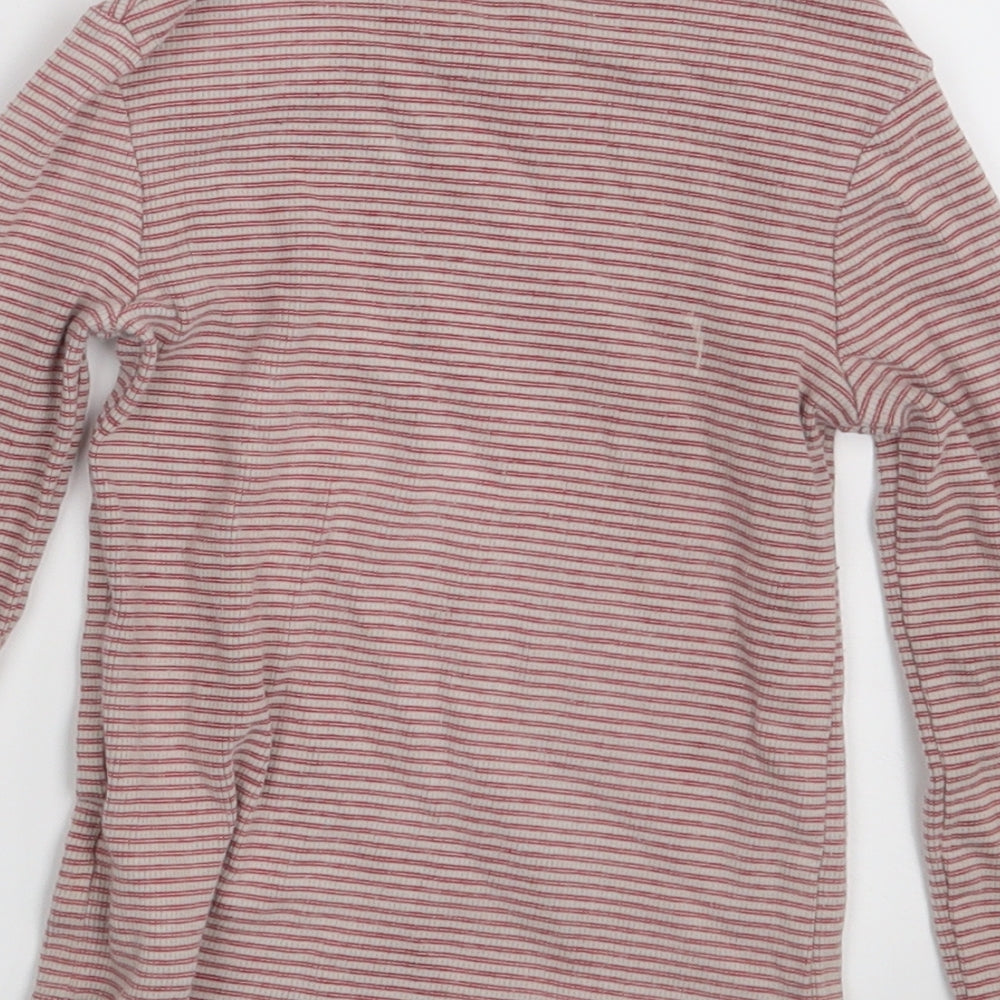 NEXT Girls Pink Striped Pullover Jumper Size 4 Years