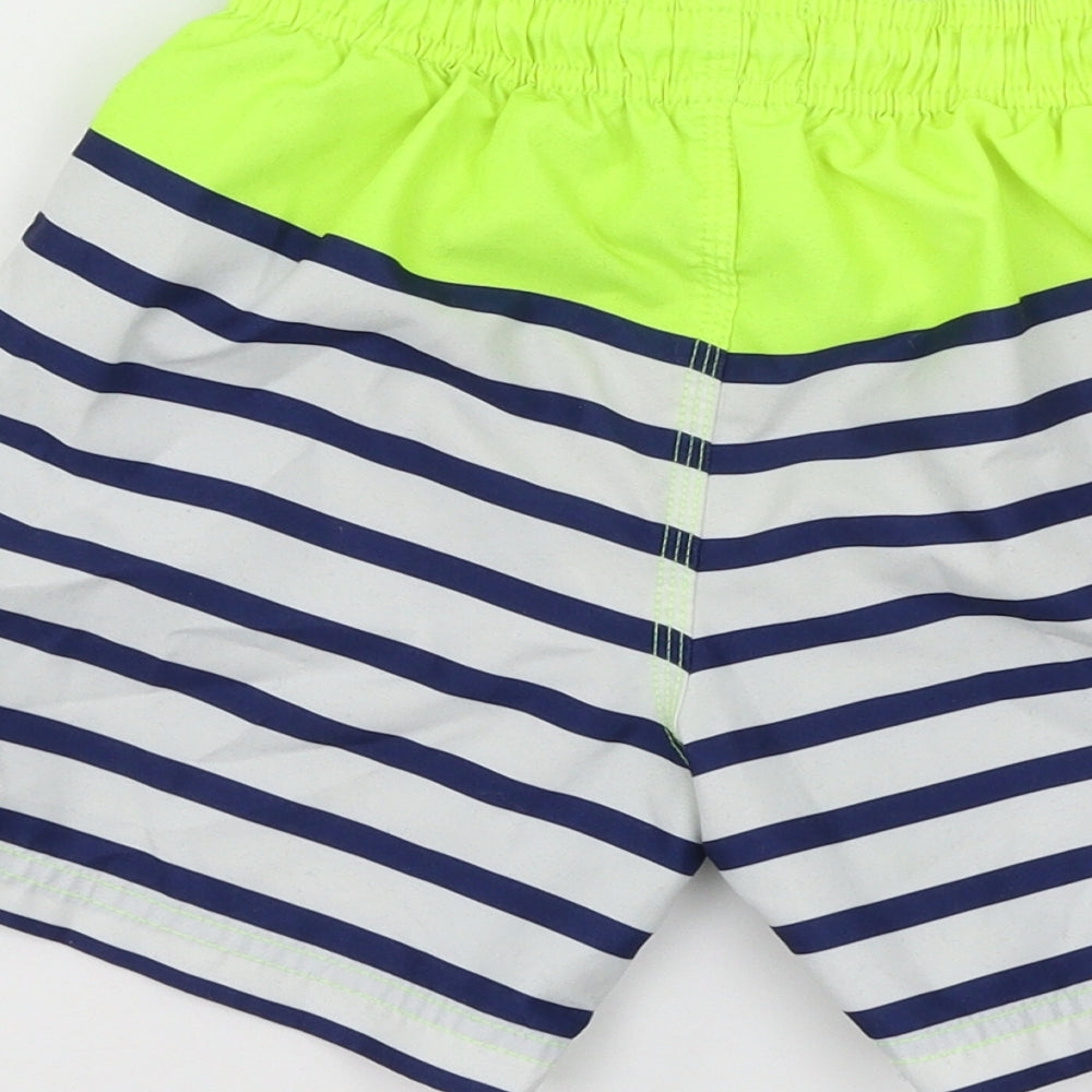 Matalan Boys Black Striped Sweat Shorts Size 6-7 Years
