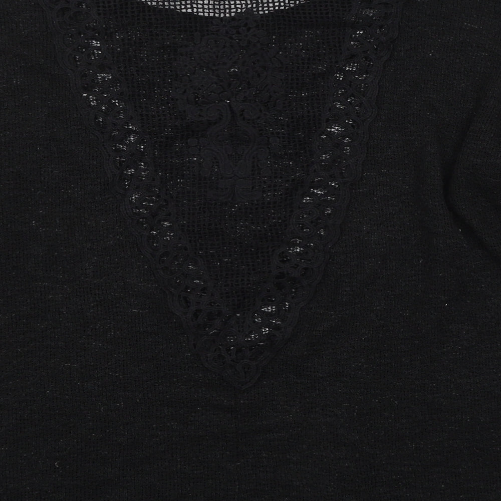 Ginger G Womens Black Knit Pullover Jumper Size L