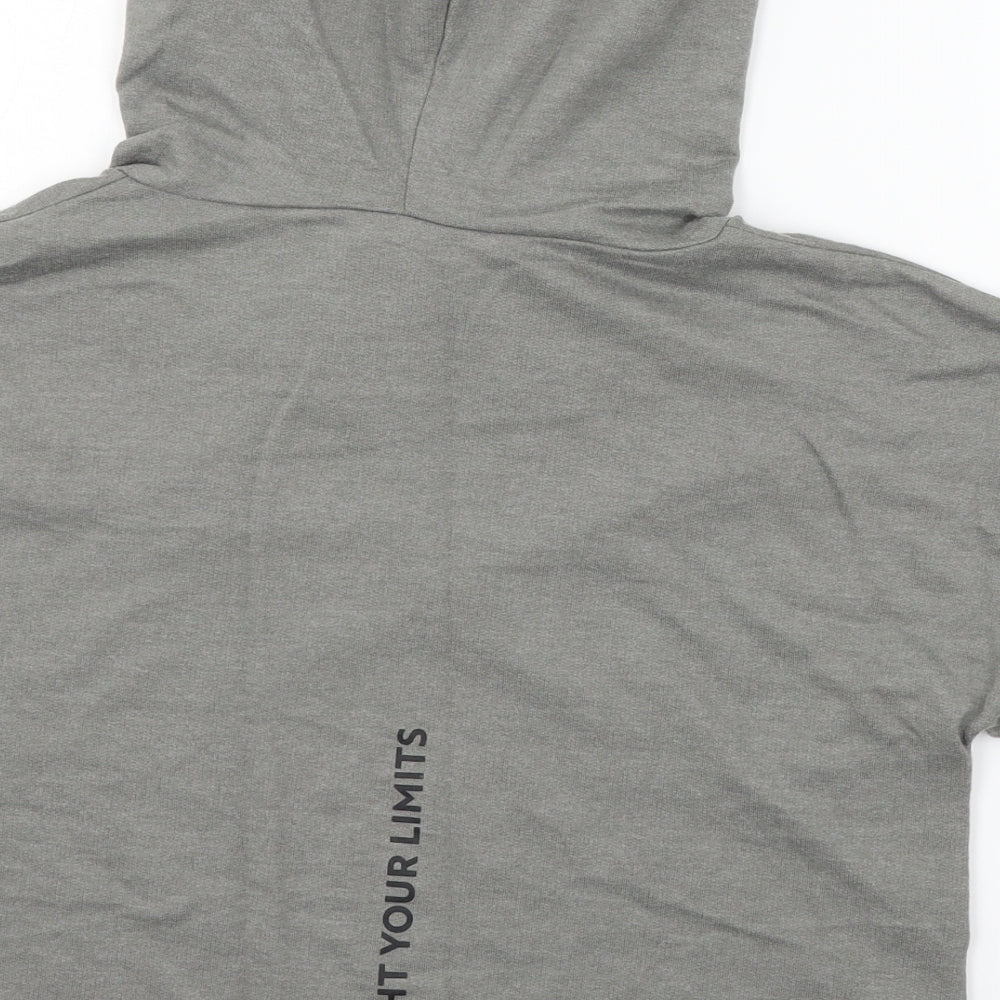 DECATHLON Womens Grey Jersey Pullover Hoodie Size S - FYL