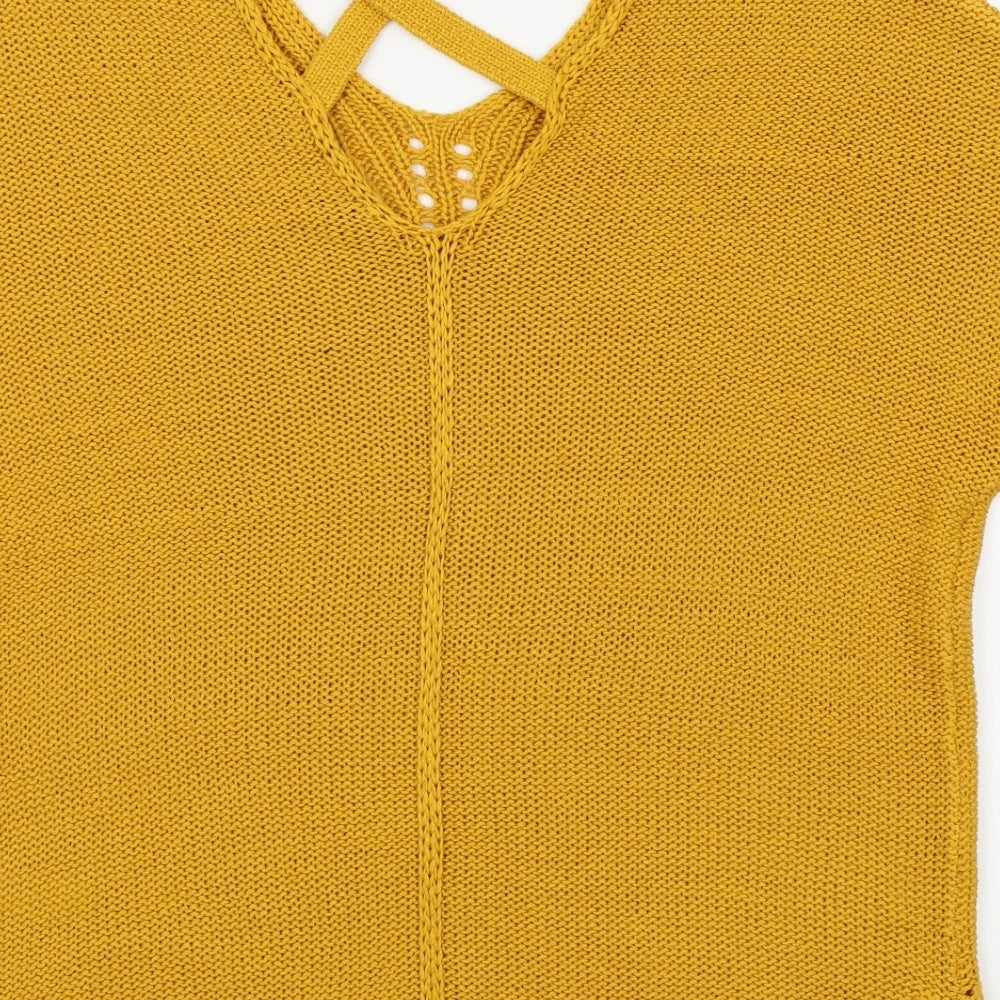 F&F Womens Yellow Pullover Jumper Size 8