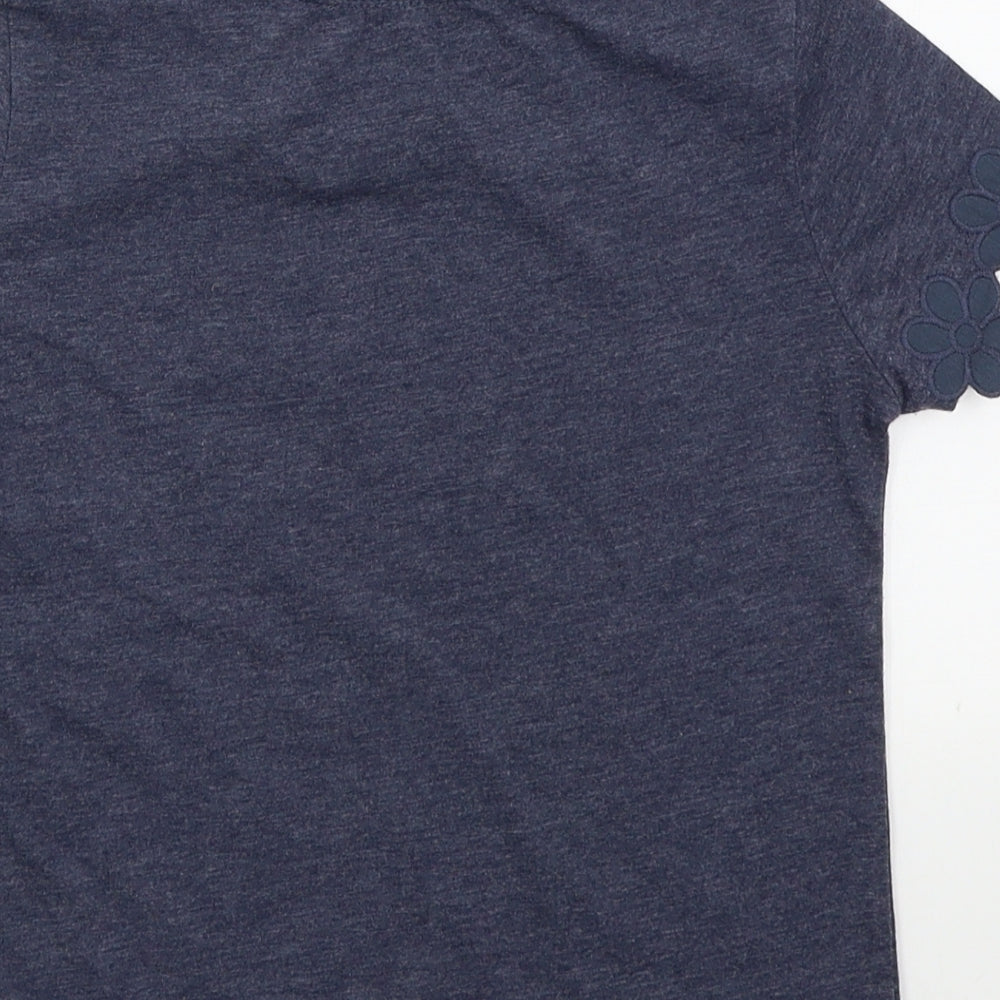 F&F Girls Grey Basic T-Shirt Size 8-9 Years
