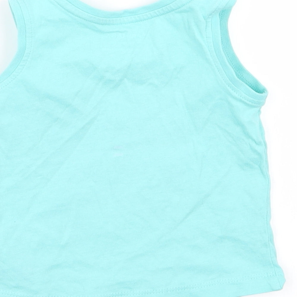 Primark Girls Blue Basic Tank Size 9-12 Months
