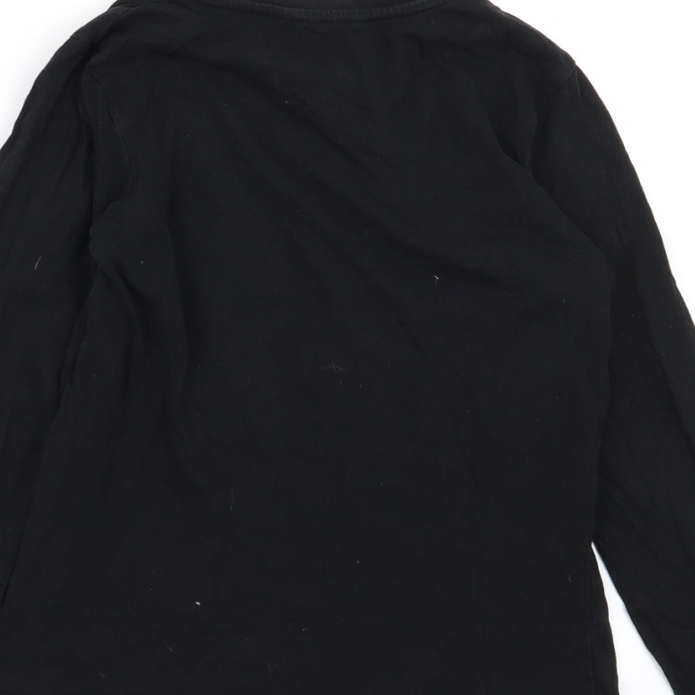 Pep and co Boys Black Geometric Basic T-Shirt Size 8-9 Years