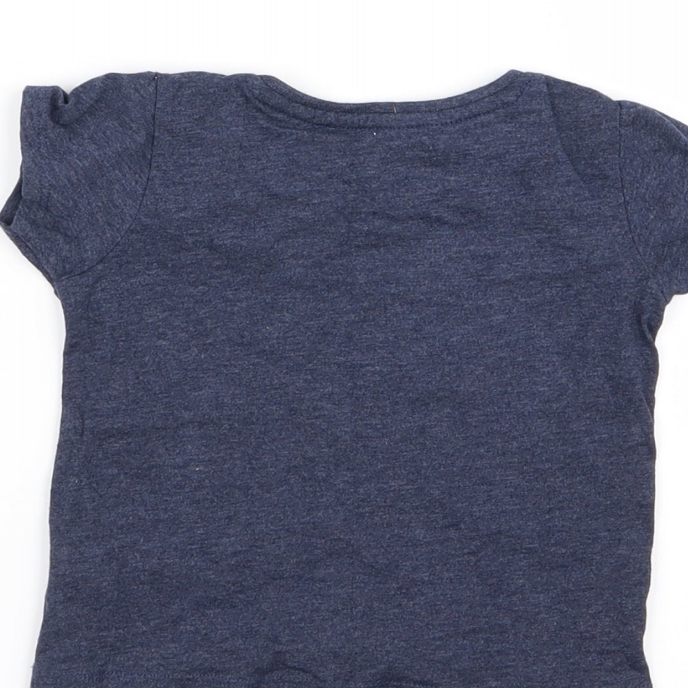 Primark Girls Blue Basic T-Shirt Size 9-12 Months