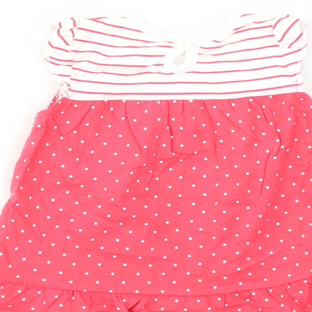 George Boys Red Striped Fit & Flare Size 0-3 Months