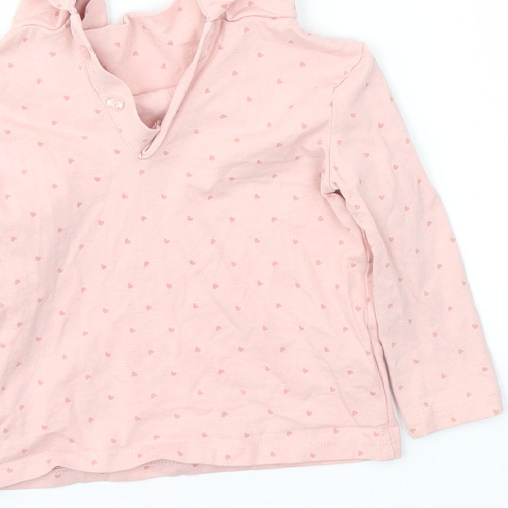 Primark Girls Pink Gingham Basic T-Shirt Size 9-12 Months