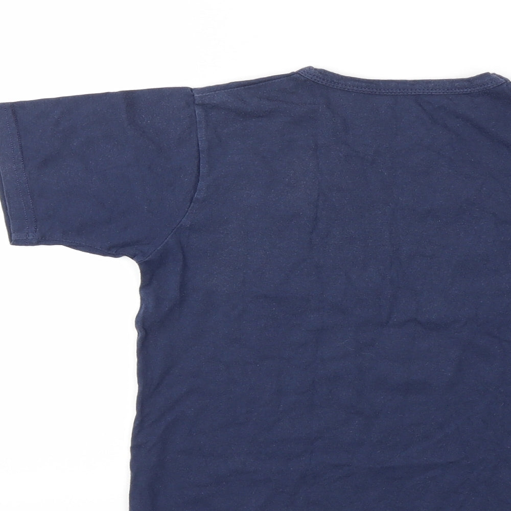 EARTH LOVER Boys Blue Basic T-Shirt Size 7-8 Years