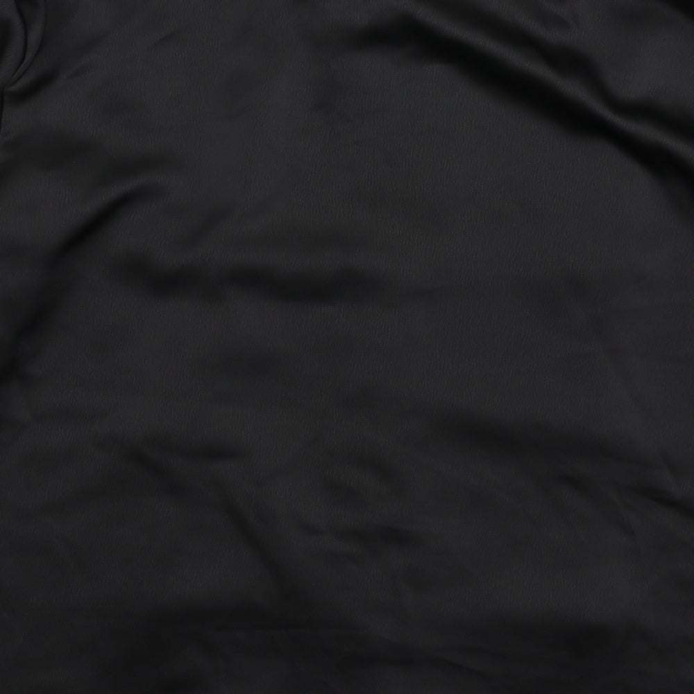 Senes Womens Black Basic Button-Up Size M