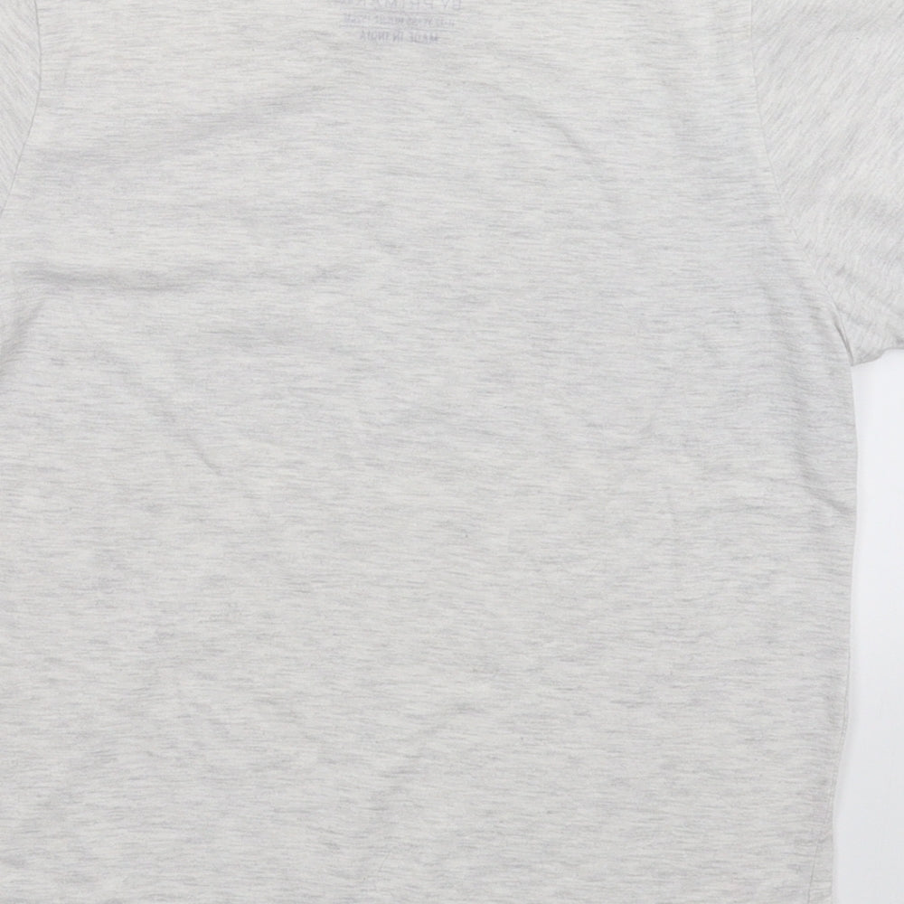 Rebel Boys Grey Geometric Basic T-Shirt Size 11-12 Years
