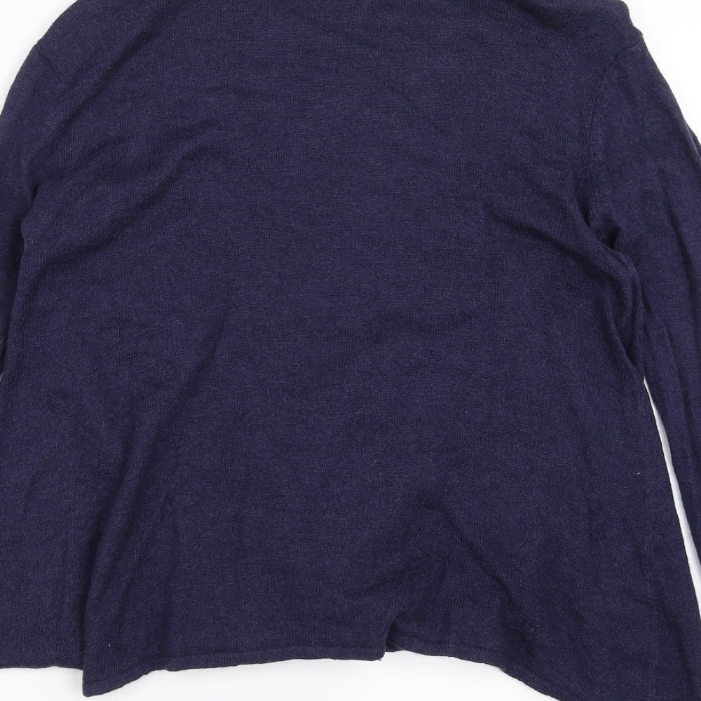 Papaya Womens Blue Knit Cardigan Jumper Size 14