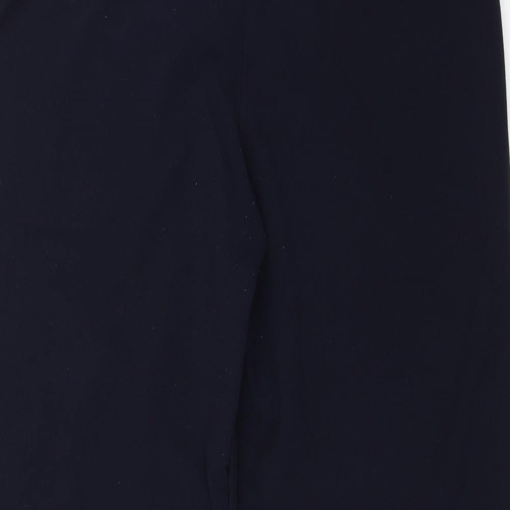 Label Be Womens Blue Cropped Trousers Size 14 L26 in