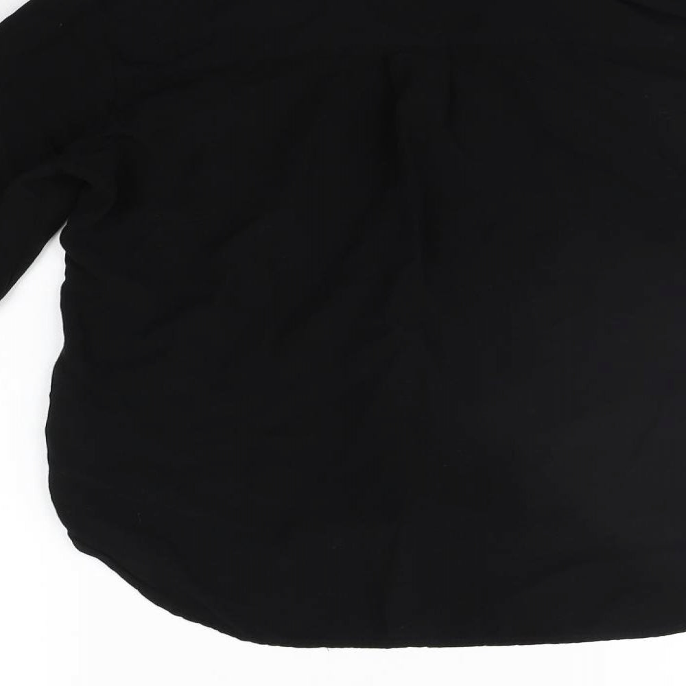 New Look Womens Black Basic Button-Up Size 8