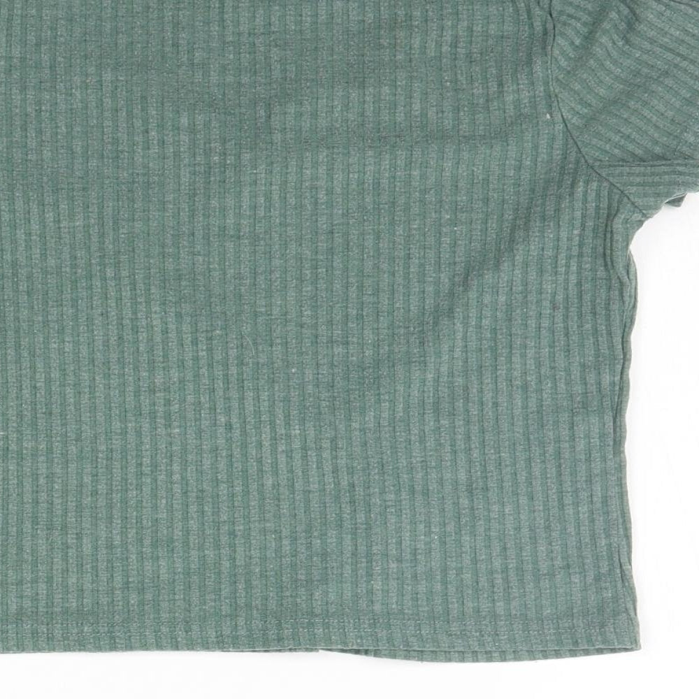 PRIMAKR Womens Green Basic T-Shirt Size S