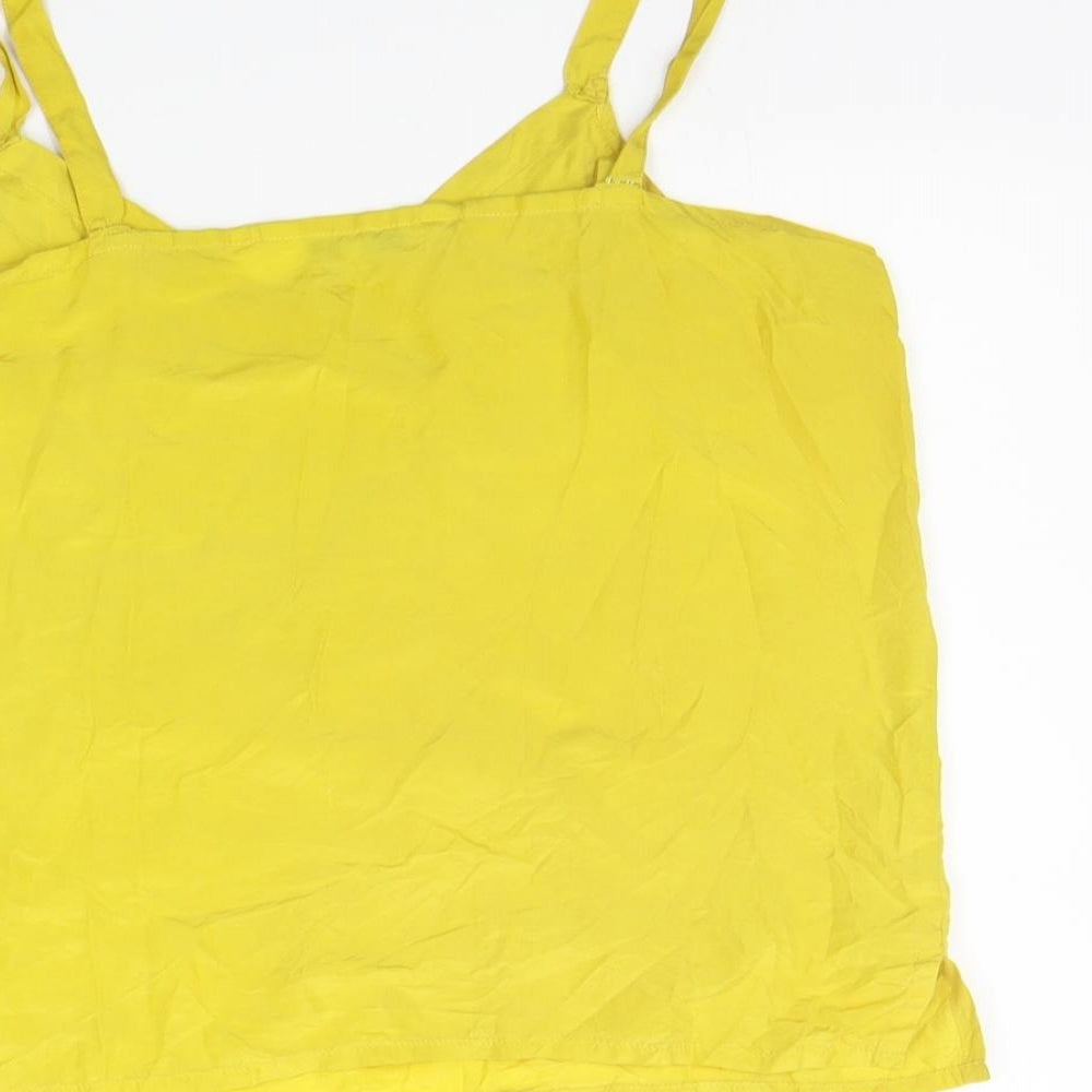 YAYA Womens Yellow Basic Tank Size 10