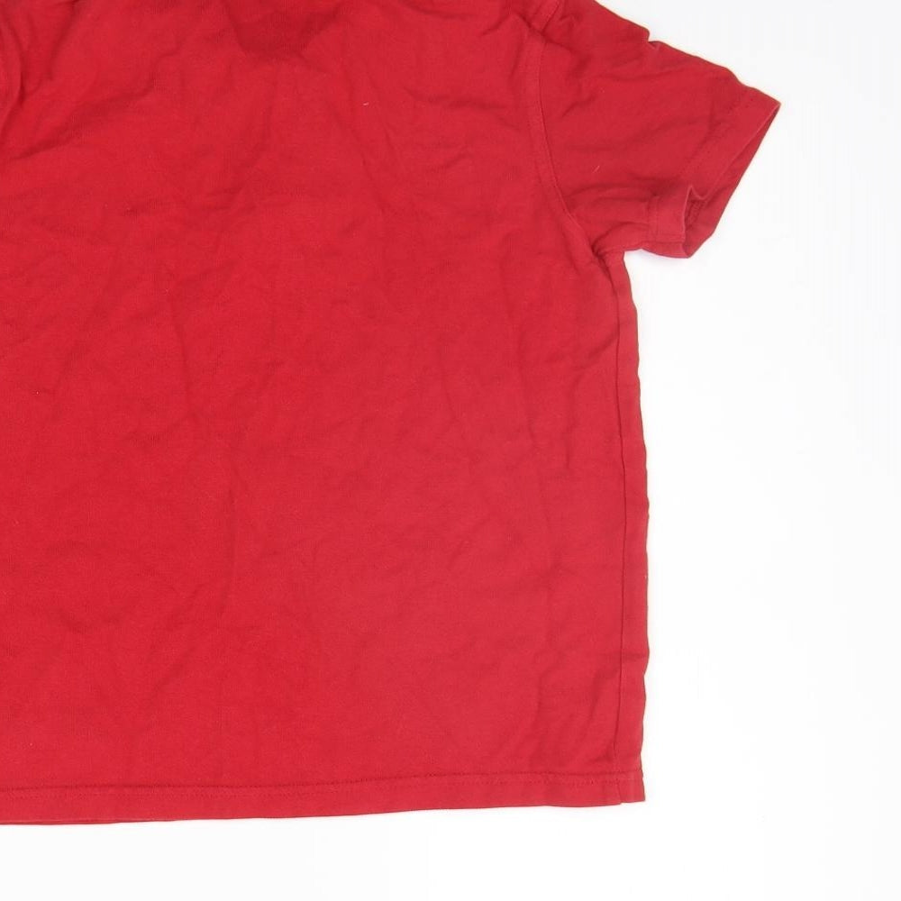 George Girls Red Basic Polo Size 9-10 Years