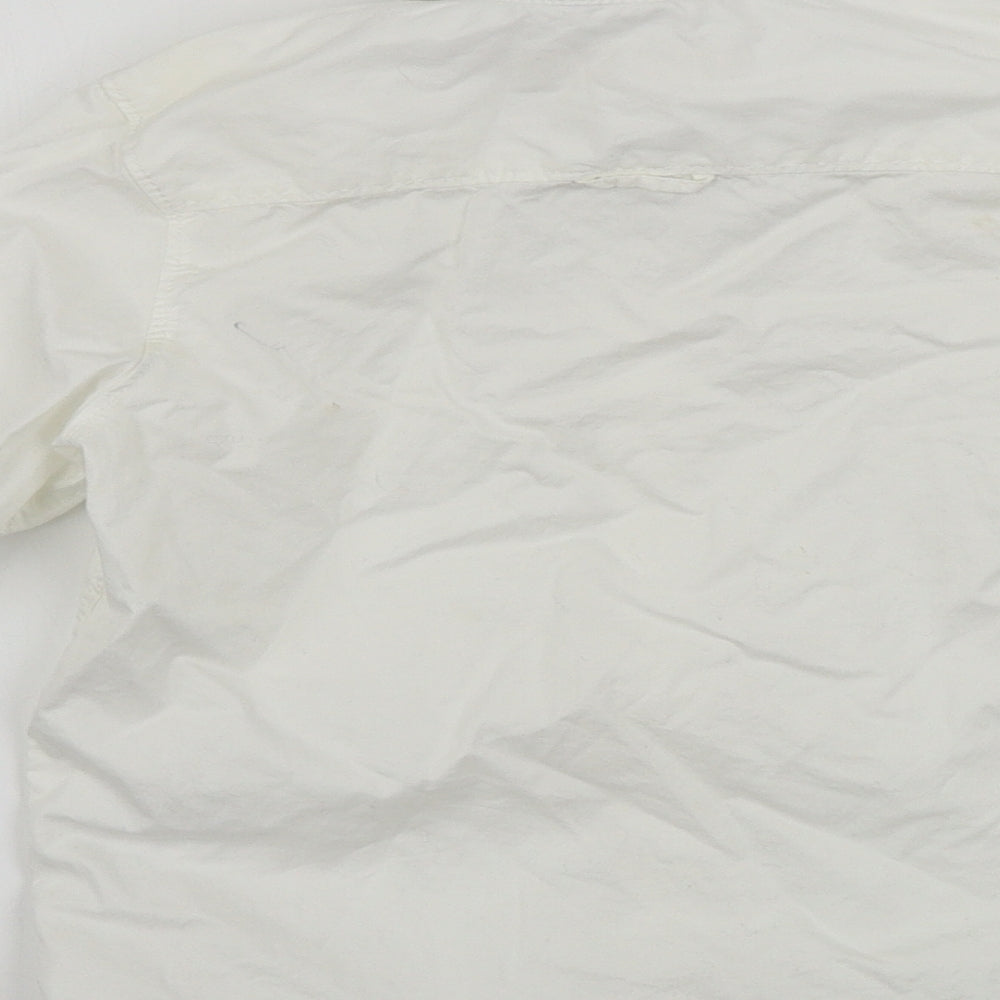 L.O.G.G Boys White Basic Button-Up Size 4-5 Years