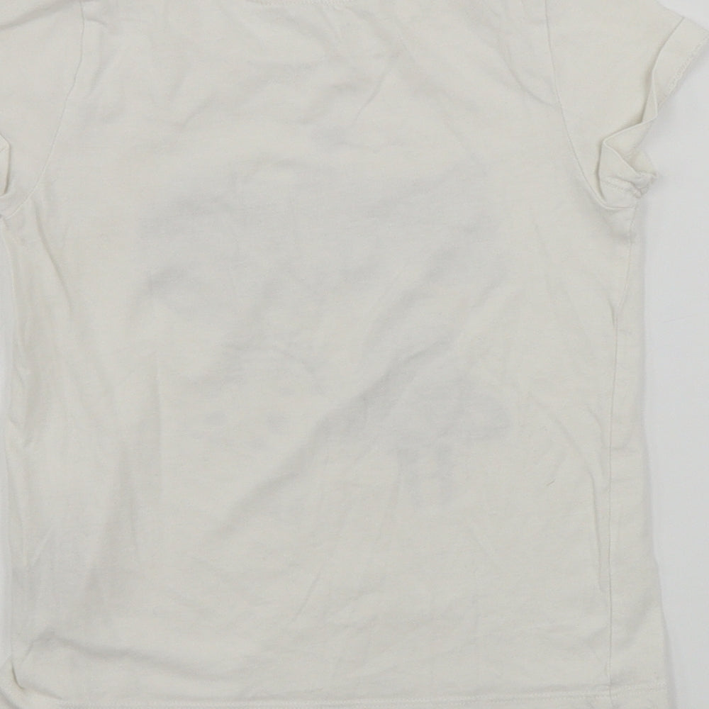 H&M Girls White Basic T-Shirt Size 3-4 Years