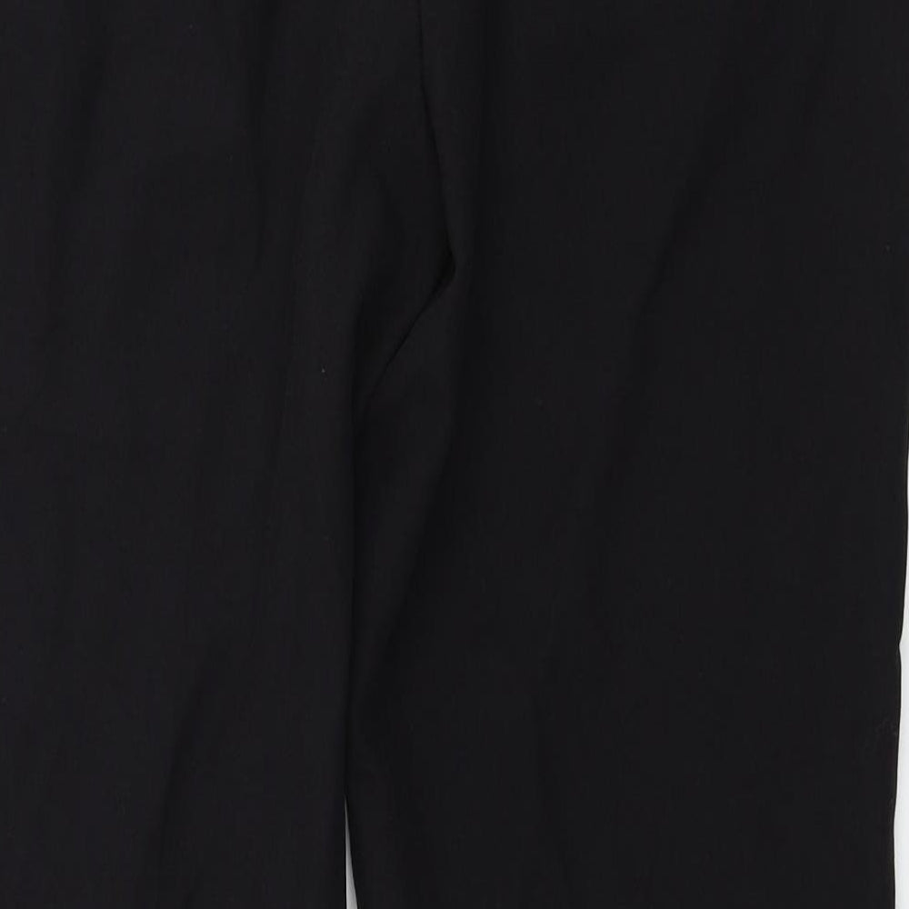 Preworn Womens Black Trousers Size 14 L26 in