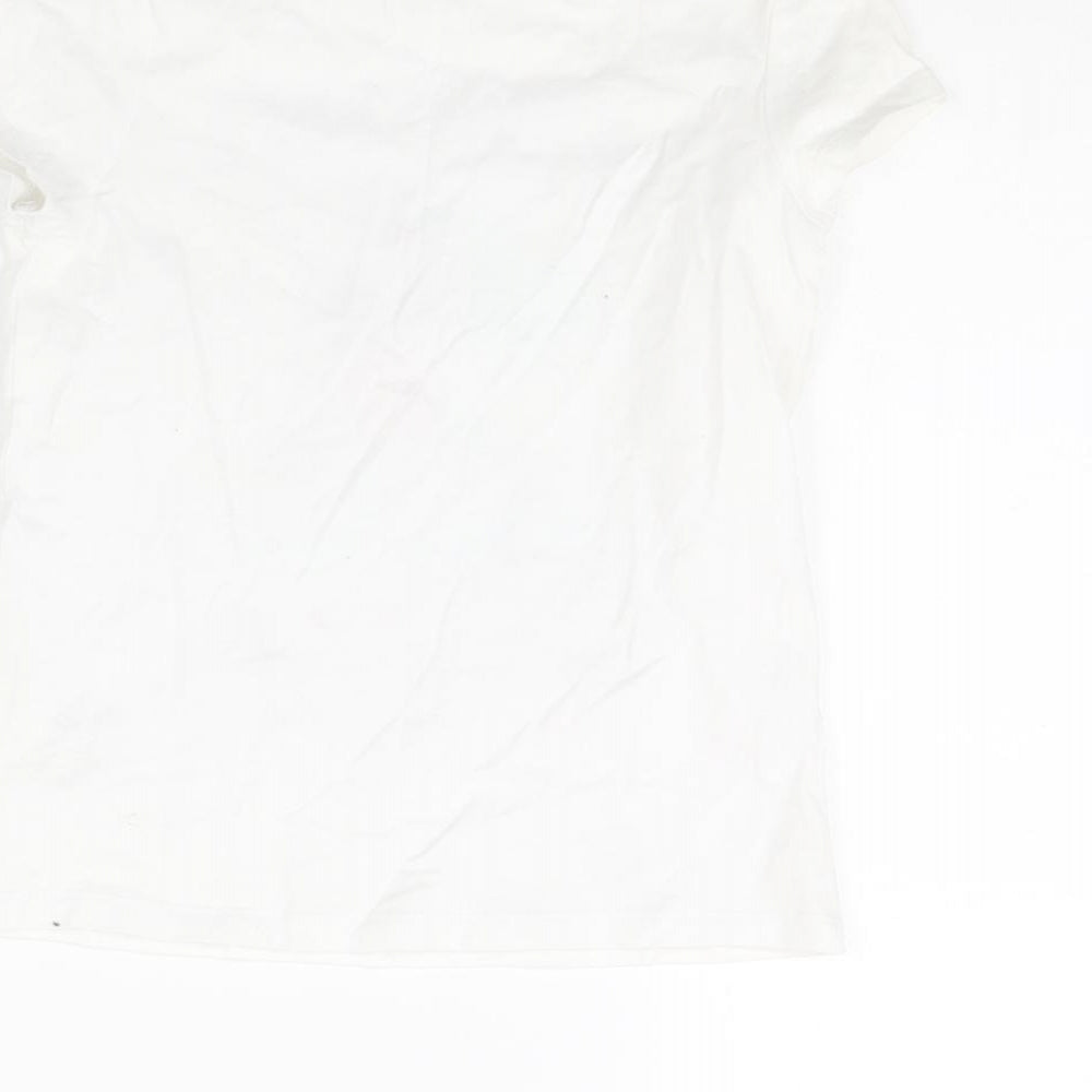 George Girls White Basic T-Shirt Size 6 Years - Palm Tree