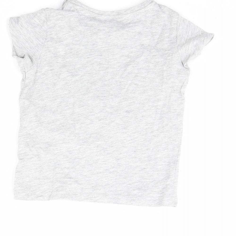 PEP & cO Girls Grey Basic T-Shirt Size 18-24 Months
