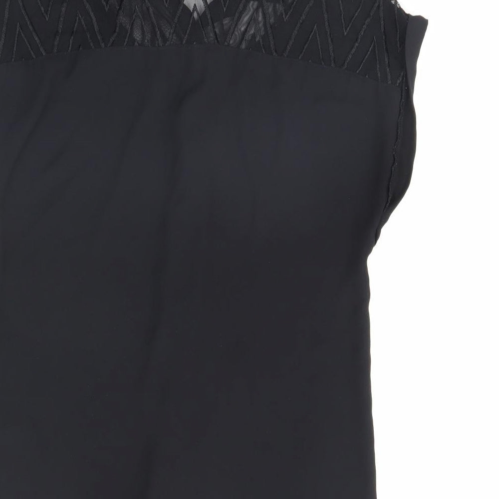 Divided Womens Black Basic Button-Up Size 8