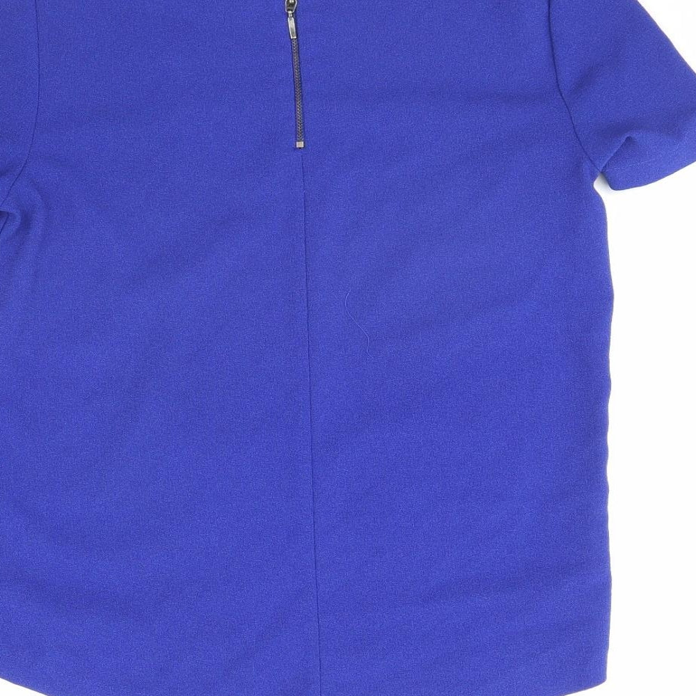 Papaya Womens Blue Basic Blouse Size 8