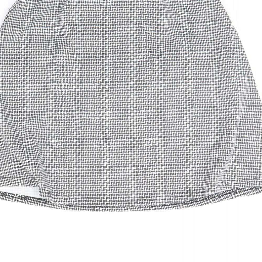 Select Womens Black Plaid Mini Skirt Size 10