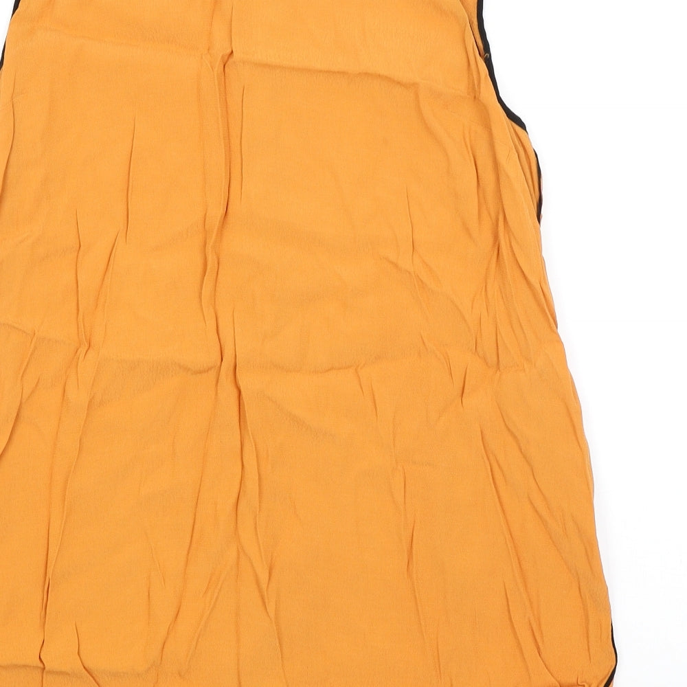 Preworn Womens Orange Basic Button-Up Size M