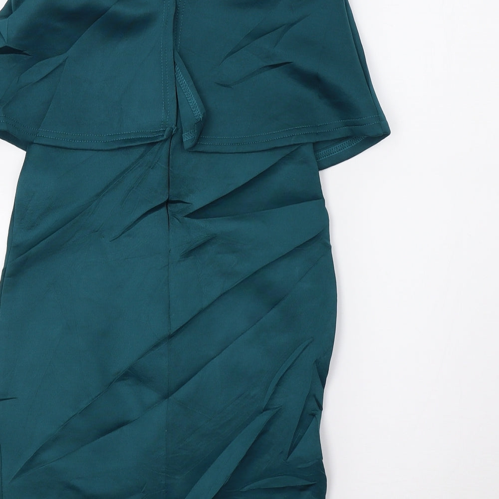 Missguided Womens Green A-Line Size 6
