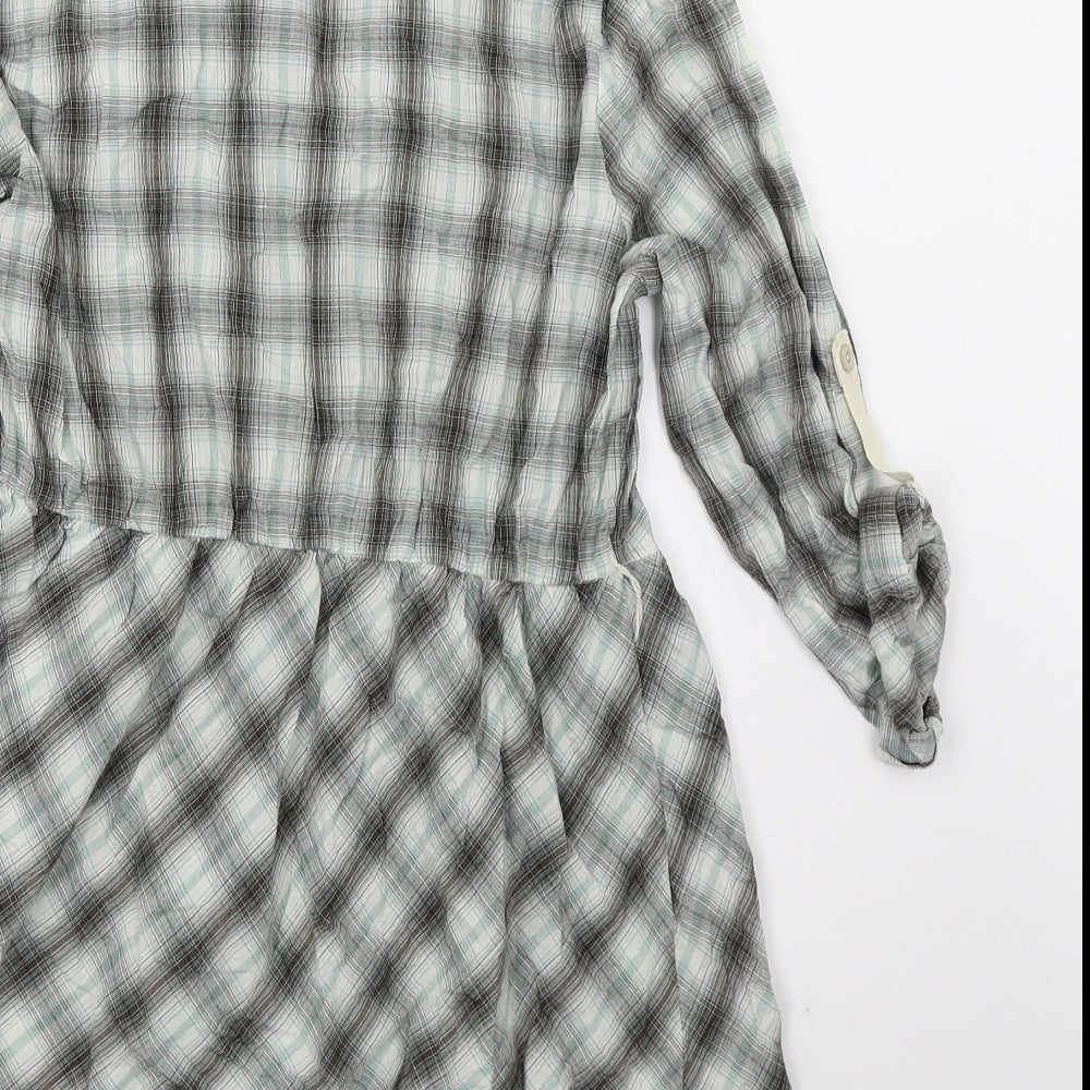 Mamas Womens Green Check Basic Button-Up Size 10