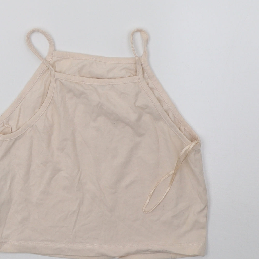 Miss Selfridge Womens Pink Cropped T-Shirt Size 10