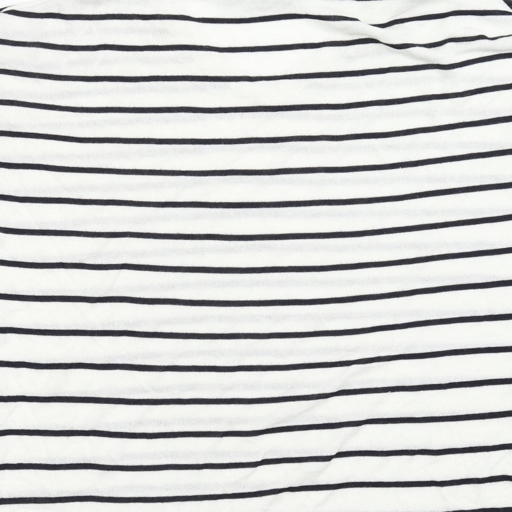 F&F Womens White Striped Pullover Jumper Size 6