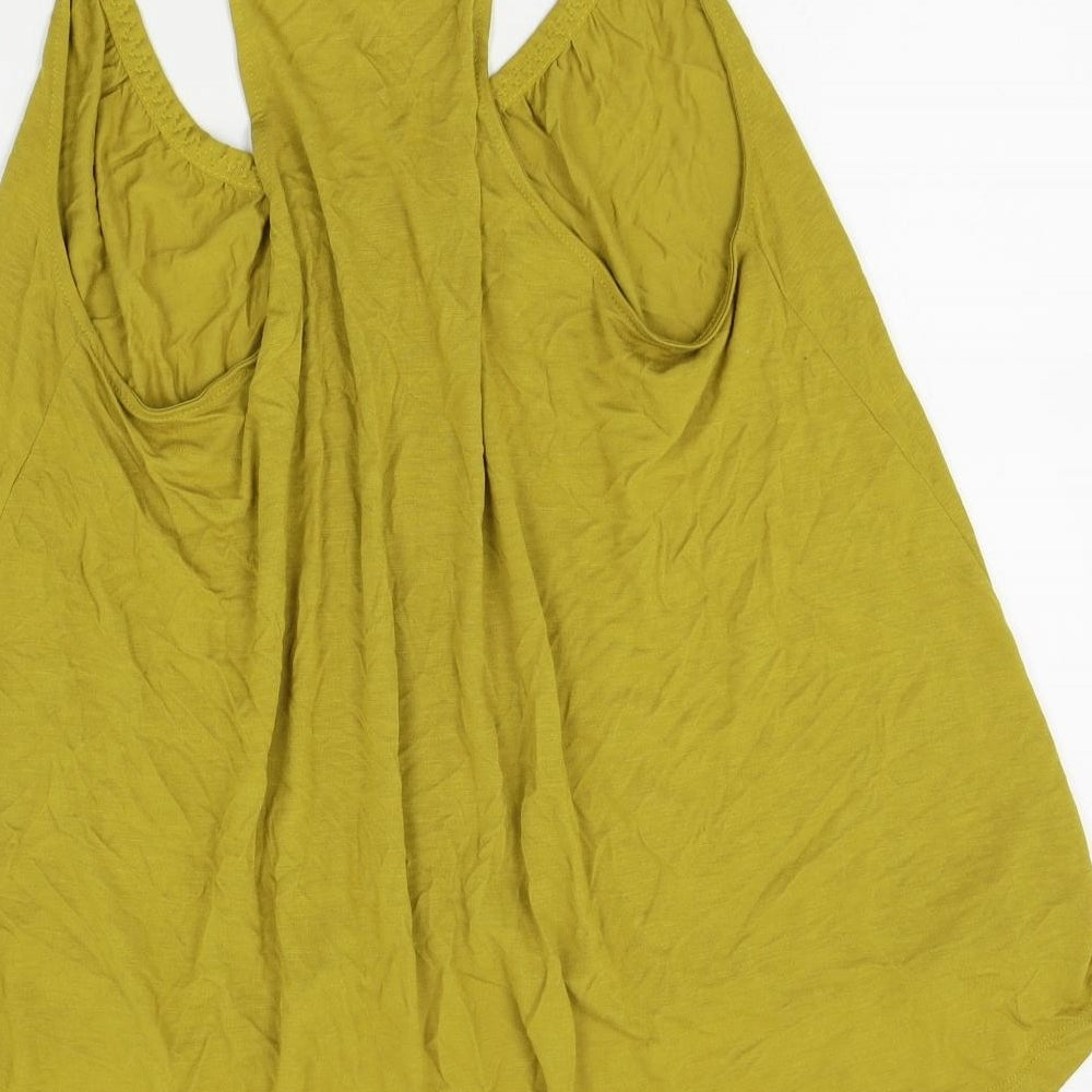 H&M Womens Yellow Basic Tank Size M - loose fitting, embellished on straps